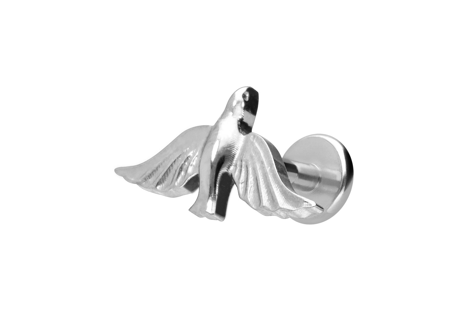 Titan Labret Piercing mit Innengewinde TAUBE